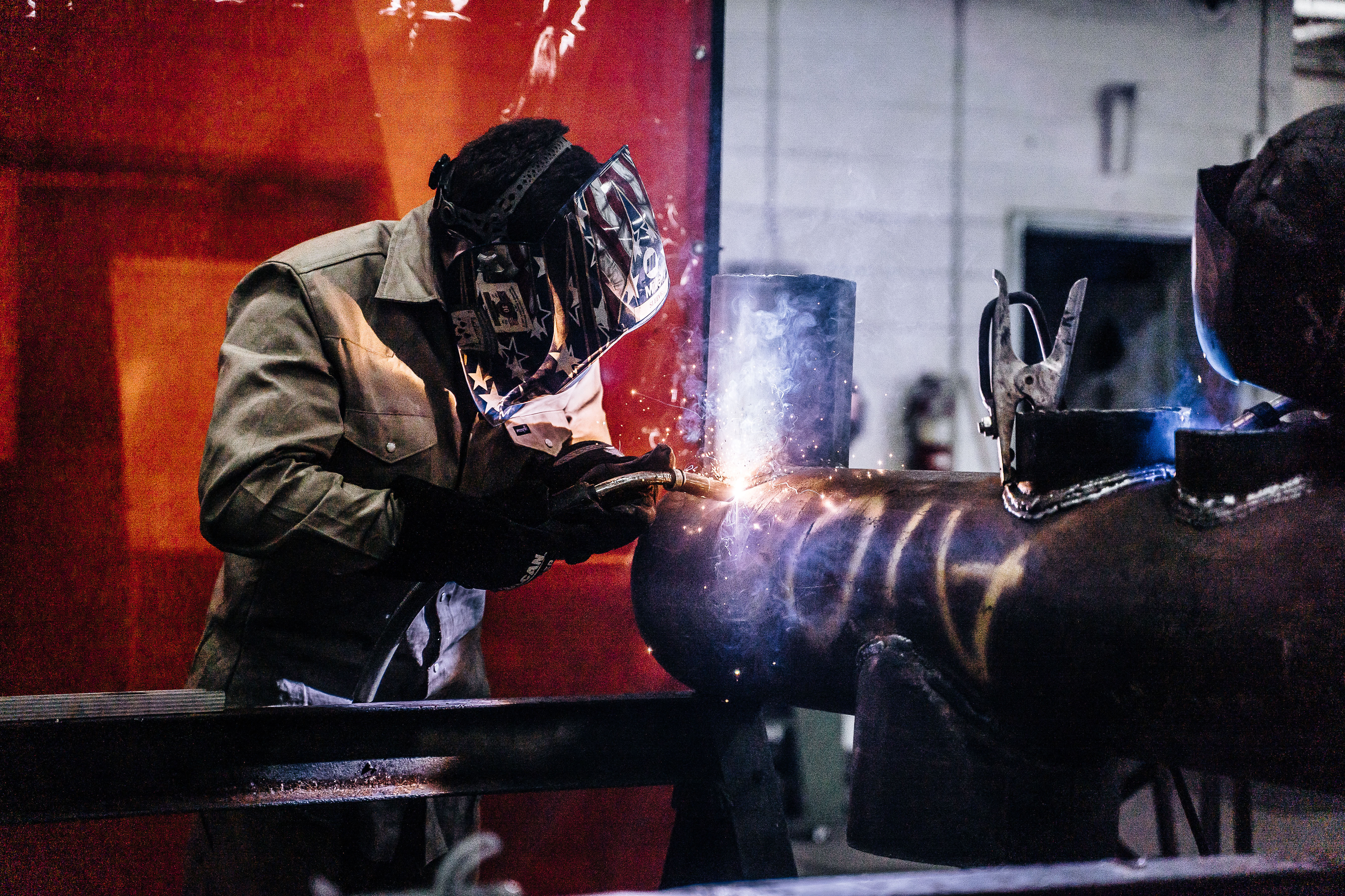 Welding student